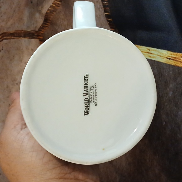 World Market Zodiac Mug Libra Large Heavy White Gold Coffee mug - Picture 5 of 5